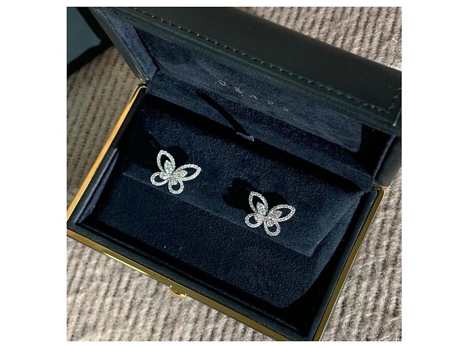 Brincos Graff Butterfly Illusion Diamantes Prata - vista 2