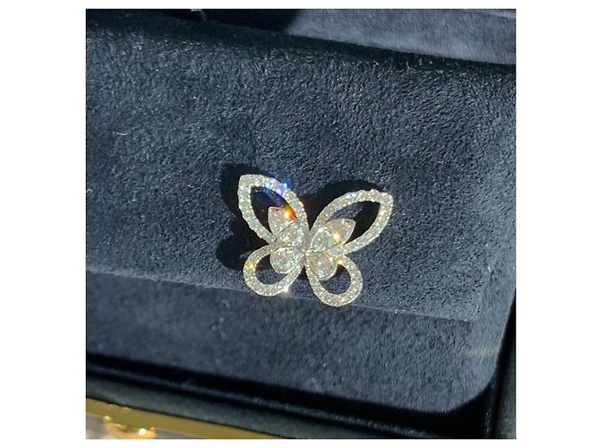 Brincos Graff Butterfly Illusion Diamantes Prata - vista 4