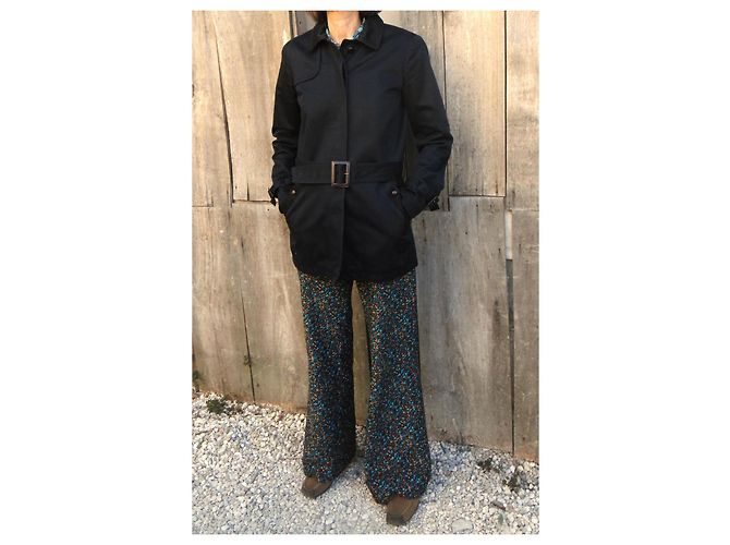 Comptoir des Cotonniers schwarzer Trenchcoat mit Gürtel - Ansicht 2