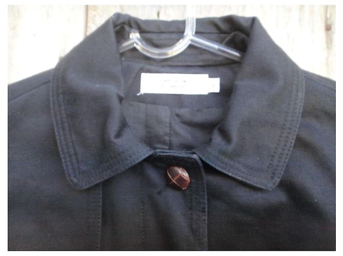 Comptoir des Cotonniers schwarzer Trenchcoat mit Gürtel - Ansicht 8