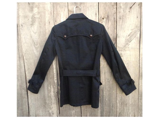 Comptoir des Cotonniers schwarzer Trenchcoat mit Gürtel - Ansicht 9