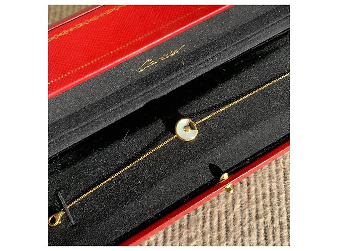 Bracciale Cartier Amulette in Madreperla e Diamanti D'oro - vista 3