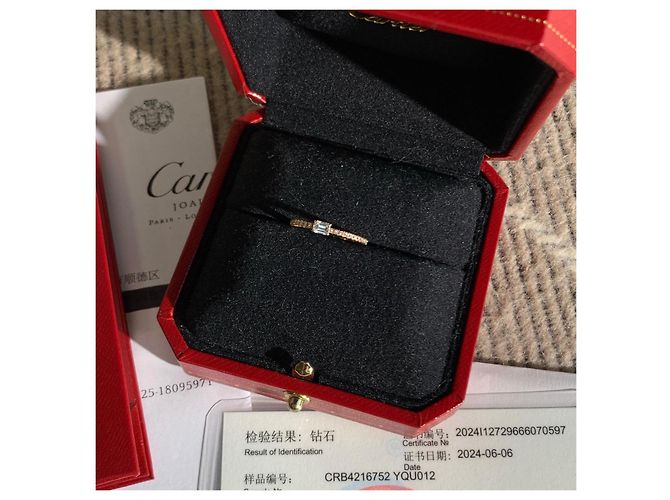 Anello Cartier Small Sugar Oro Rosa e Diamanti D'oro - vista 2