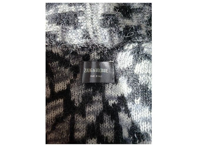 Cardigan lungo leopardato Zadig & Voltaire Nero Grigio Stampa leopardo - vista 4