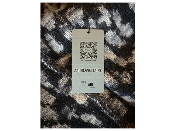 Cardigan lungo leopardato Zadig & Voltaire Nero Grigio Stampa leopardo - vista 5