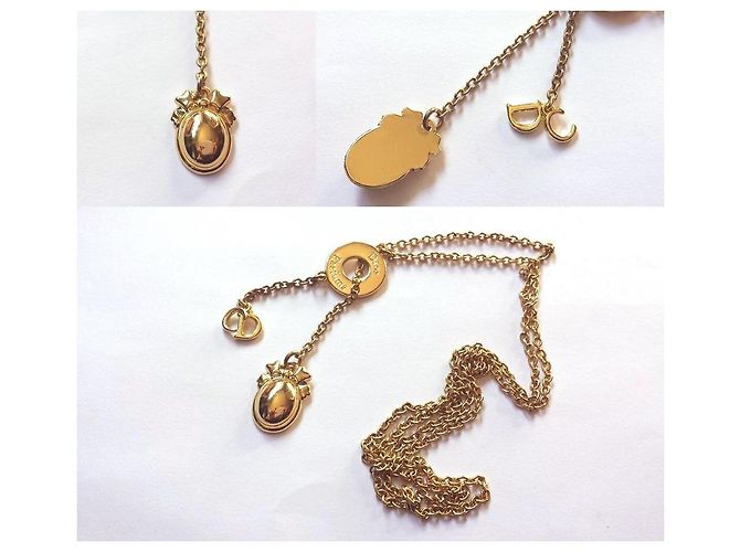 Collana Christian Dior in metallo dorato D'oro - vista 2