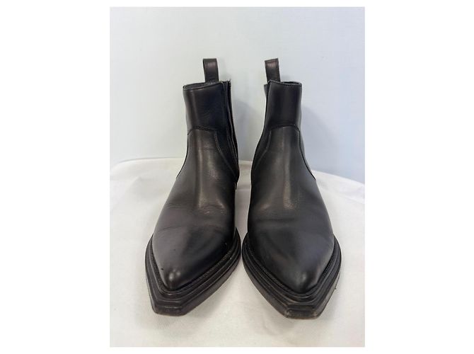Balenciaga Stivaletti Cowboy in pelle nera Nero - vista 2