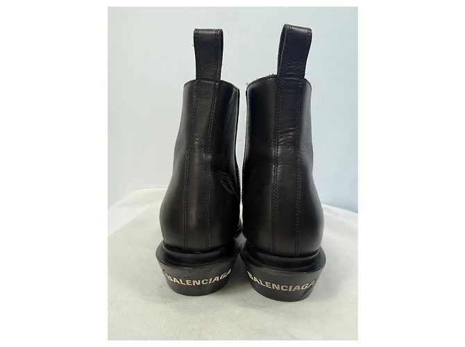 Balenciaga Stivaletti Cowboy in pelle nera Nero - vista 3