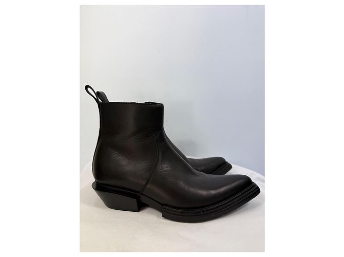 Balenciaga Stivaletti Cowboy in pelle nera Nero - vista 4