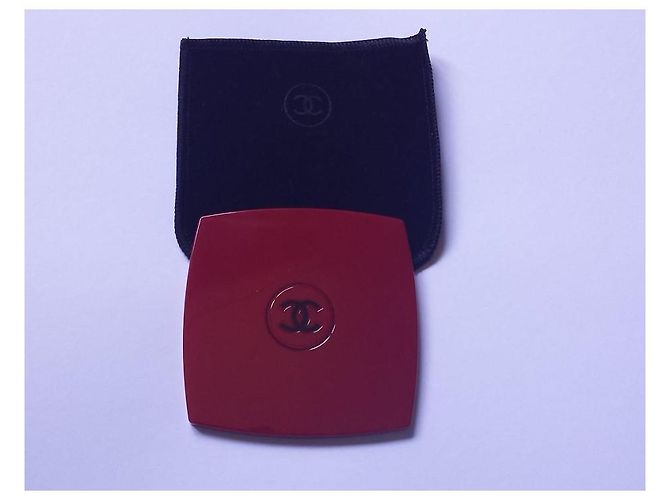 Chanel Specchio da borsa rosso con pochette - vista 5