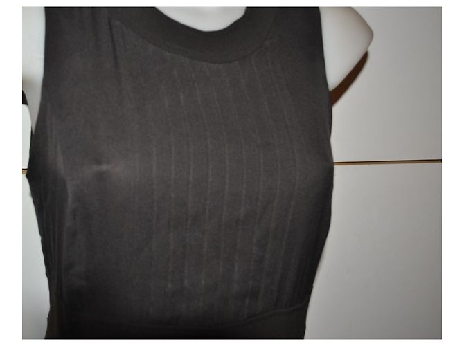 Abito Midi Burberry in Lana e Seta Marrone - vista 3