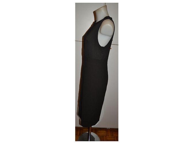 Abito Midi Burberry in Lana e Seta Marrone - vista 4