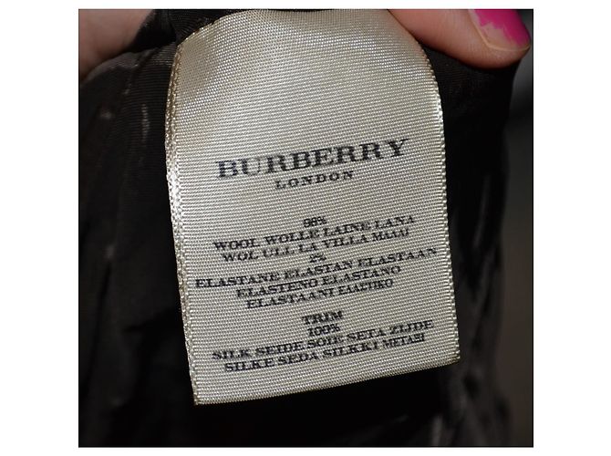 Abito Midi Burberry in Lana e Seta Marrone - vista 7