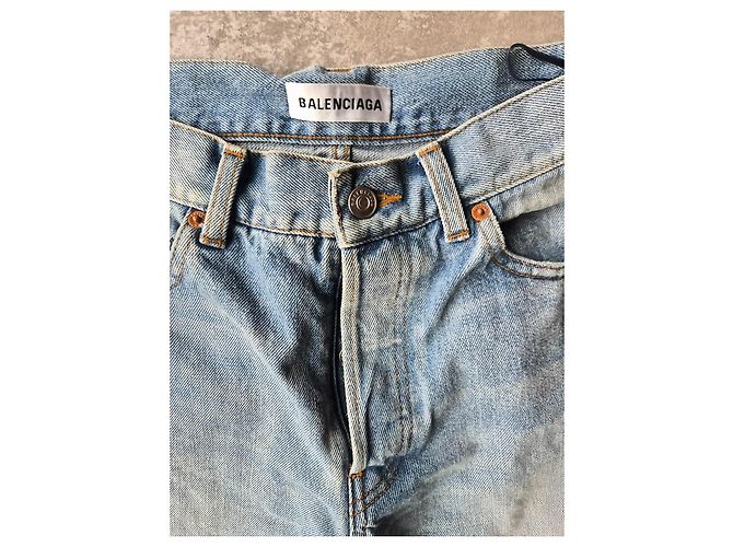 Jeans Balenciaga in denim blu chiaro - vista 2