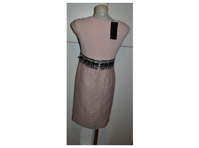 Abito Escada rosa con cintura decorata Metallico - vista 6
