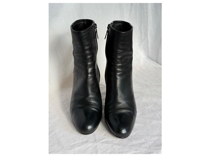 Prada Bottines en cuir noir - vue 3