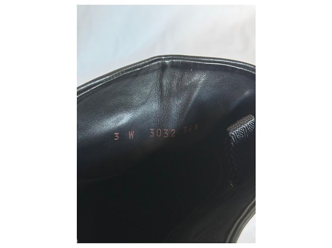 Prada Stivali alti in pelle nera Nero - vista 10