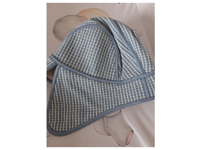 Hermès Babyhut Weiß Blau - Ansicht 2
