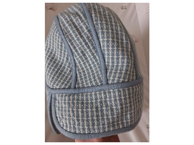 Hermès Babyhut Weiß Blau - Ansicht 3
