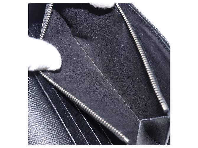 Bulgari Portafoglio lungo BVLGARI in pelle 2 Set Nero Auth bs37356 - vista 10