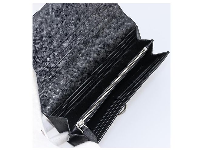 Bulgari Portafoglio lungo BVLGARI in pelle 2 Set Nero Auth bs37356 - vista 18