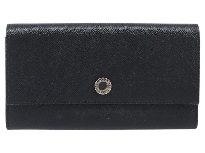Bulgari Portafoglio lungo BVLGARI in pelle 2 Set Nero Auth bs37356 - vista 2
