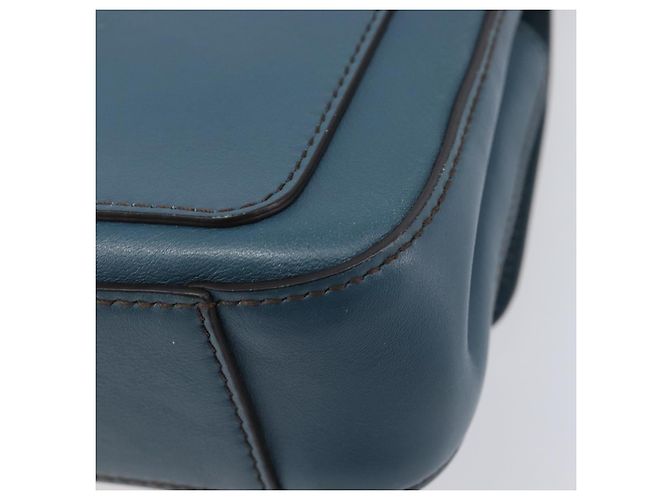 Chloé Chloe Schultertasche Leder 2way Navy Gold Auth 203685M Golden Marineblau - Ansicht 21