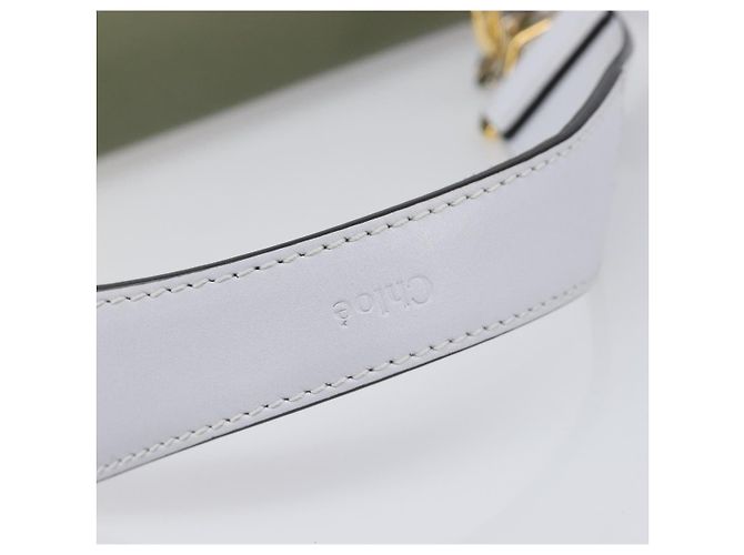 Chloé Chloe Schultertasche Leder 2way Navy Gold Auth 203685M Golden Marineblau - Ansicht 8