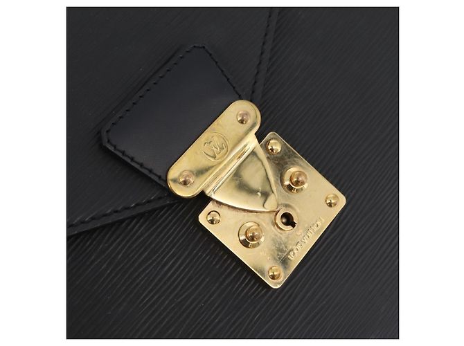 LOUIS VUITTON Epi Serviette Conseiller Briefcase Black M54422 LV Auth BA15530 Nero - vista 21