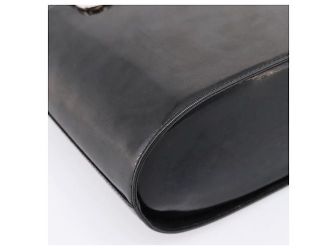 Borsa Salvatore Ferragamo Gancini vernice Black Silver Auth bs37143 Nero Argento - vista 9