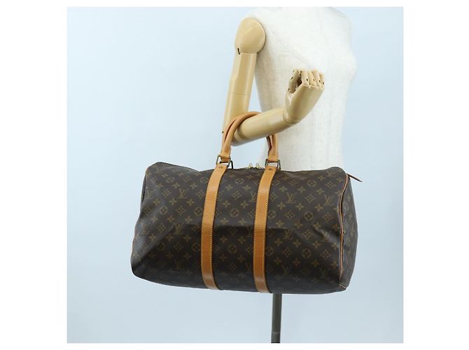 LOUIS VUITTON Monogram Keepall 45 Boston Bag M41428 LV Auth 203170V Monograma - vista 23