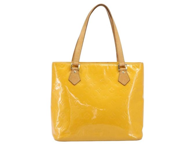LOUIS VUITTON Monogram Vernis Houston Handtasche Jaune M91121 LV Auth gh2355 Gelb - Ansicht 13