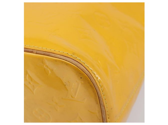 LOUIS VUITTON Monogram Vernis Houston Handtasche Jaune M91121 LV Auth gh2355 Gelb - Ansicht 15
