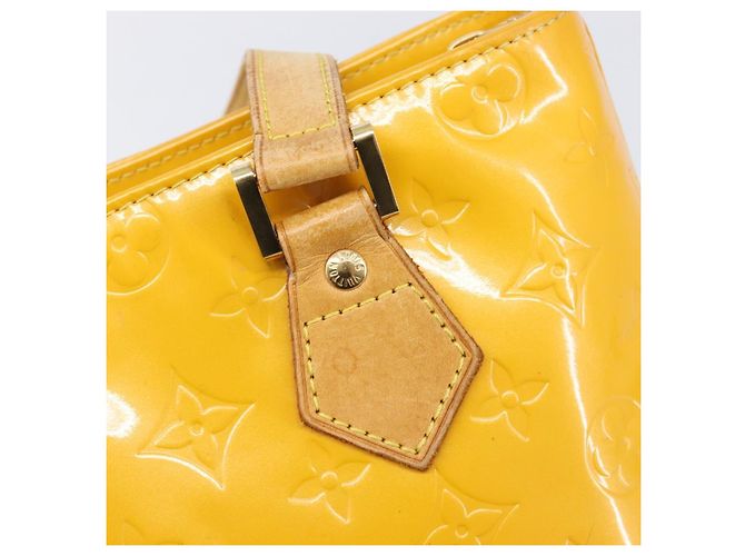 LOUIS VUITTON Monogram Vernis Houston Handtasche Jaune M91121 LV Auth gh2355 Gelb - Ansicht 19
