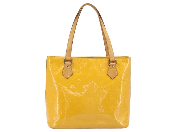 LOUIS VUITTON Monogram Vernis Houston Handtasche Jaune M91121 LV Auth gh2355 Gelb - Ansicht 2