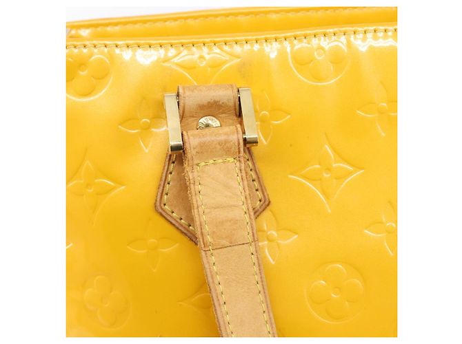 LOUIS VUITTON Monogram Vernis Houston Handtasche Jaune M91121 LV Auth gh2355 Gelb - Ansicht 20