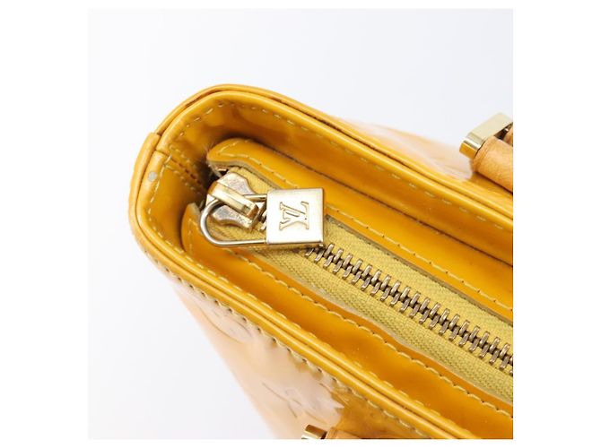 LOUIS VUITTON Monogram Vernis Houston Handtasche Jaune M91121 LV Auth gh2355 Gelb - Ansicht 21
