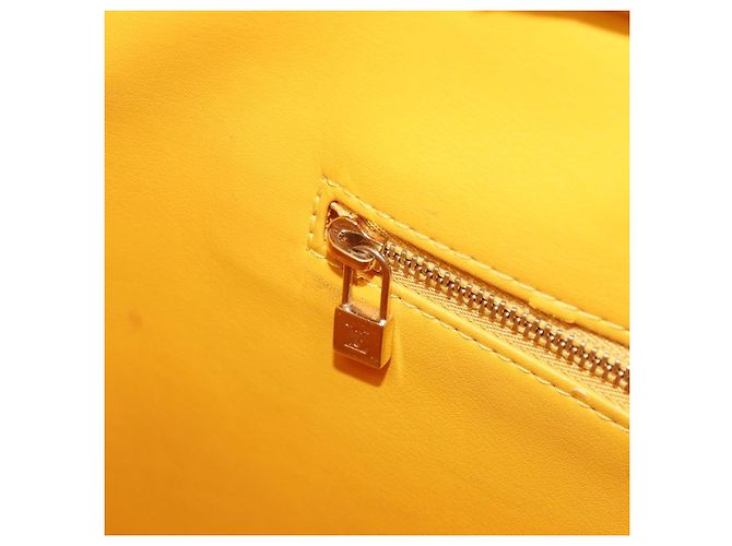 LOUIS VUITTON Monogram Vernis Houston Handtasche Jaune M91121 LV Auth gh2355 Gelb - Ansicht 25
