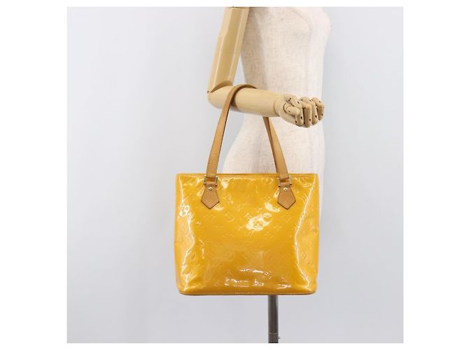LOUIS VUITTON Monogram Vernis Houston Handtasche Jaune M91121 LV Auth gh2355 Gelb - Ansicht 28