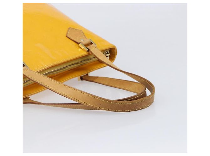 LOUIS VUITTON Monogram Vernis Houston Handtasche Jaune M91121 LV Auth gh2355 Gelb - Ansicht 8