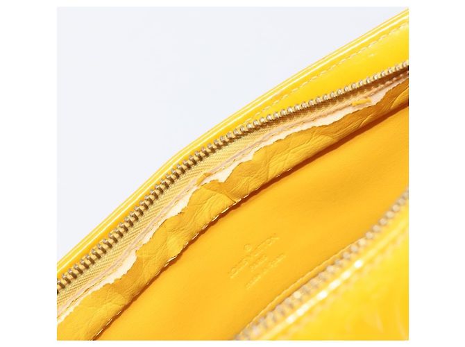 LOUIS VUITTON Monogram Vernis Houston Handtasche Jaune M91121 LV Auth gh2355 Gelb - Ansicht 9