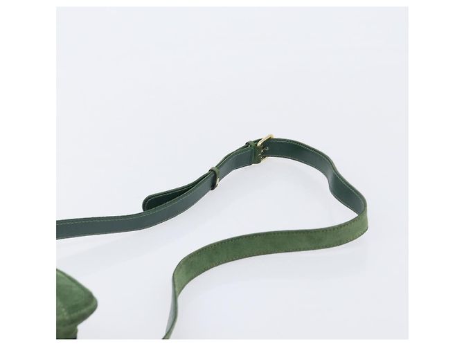 Céline CELINE Schultertasche Suede Green Gold Tone Auth gh2386 Grün - Ansicht 14