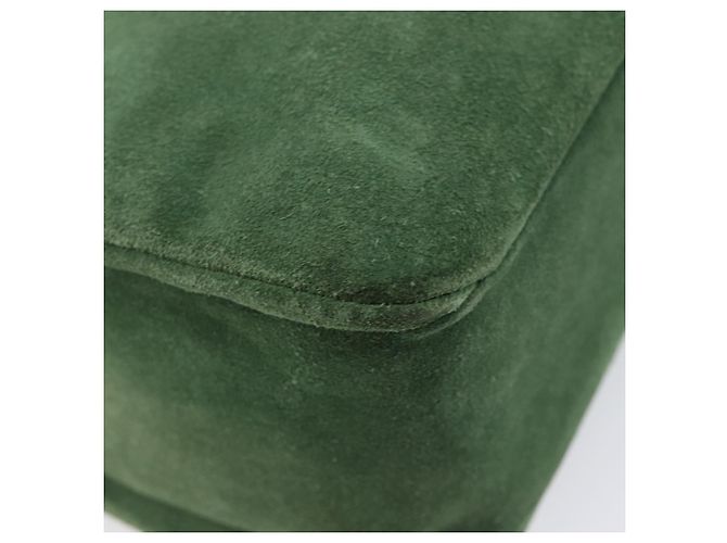 Céline CELINE Schultertasche Suede Green Gold Tone Auth gh2386 Grün - Ansicht 18