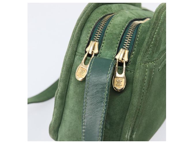 Céline CELINE Schultertasche Suede Green Gold Tone Auth gh2386 Grün - Ansicht 20