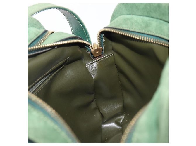 Céline CELINE Schultertasche Suede Green Gold Tone Auth gh2386 Grün - Ansicht 21