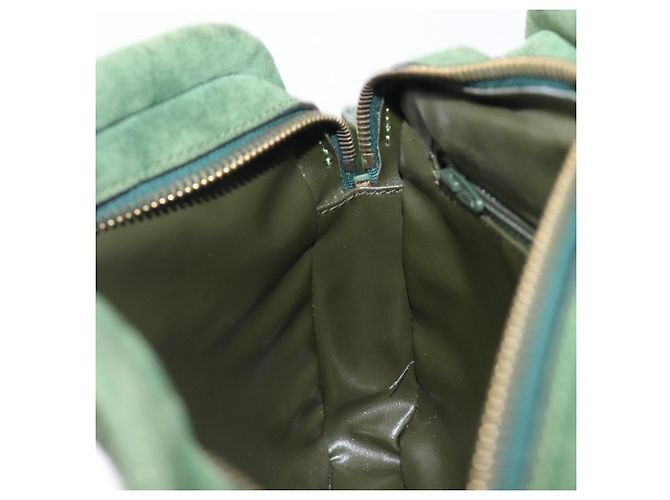 Céline CELINE Schultertasche Suede Green Gold Tone Auth gh2386 Grün - Ansicht 22