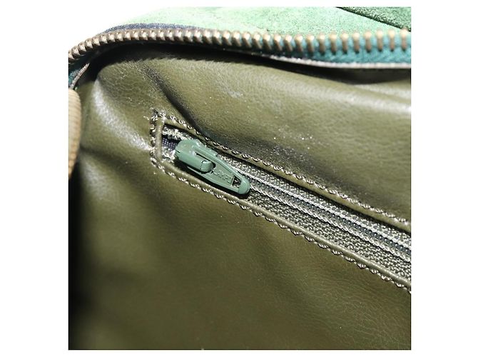 Céline CELINE Schultertasche Suede Green Gold Tone Auth gh2386 Grün - Ansicht 23