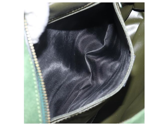 Céline CELINE Schultertasche Suede Green Gold Tone Auth gh2386 Grün - Ansicht 24