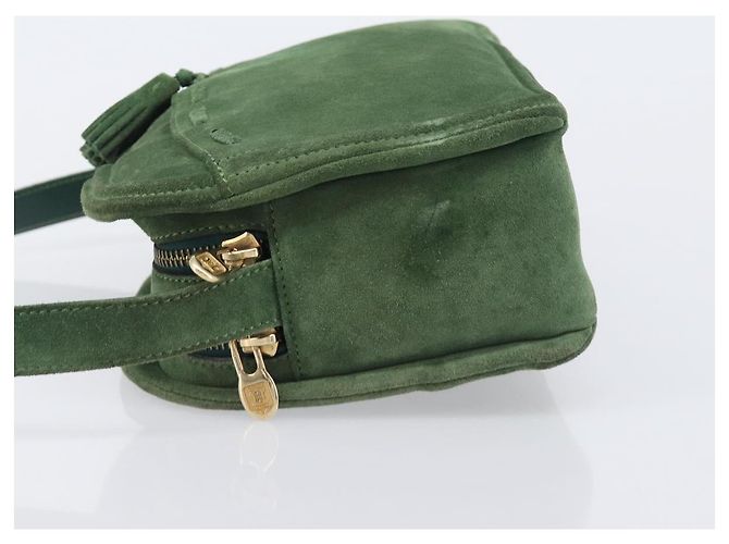 Céline CELINE Schultertasche Suede Green Gold Tone Auth gh2386 Grün - Ansicht 4