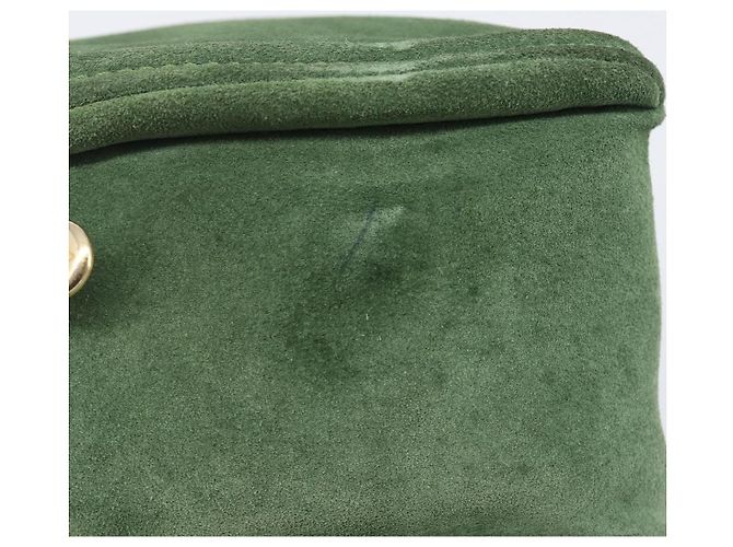 Céline CELINE Schultertasche Suede Green Gold Tone Auth gh2386 Grün - Ansicht 5
